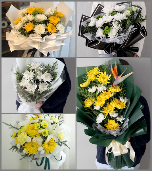 山东青岛胶州市胶东街道大痳湾三村白事花束代送